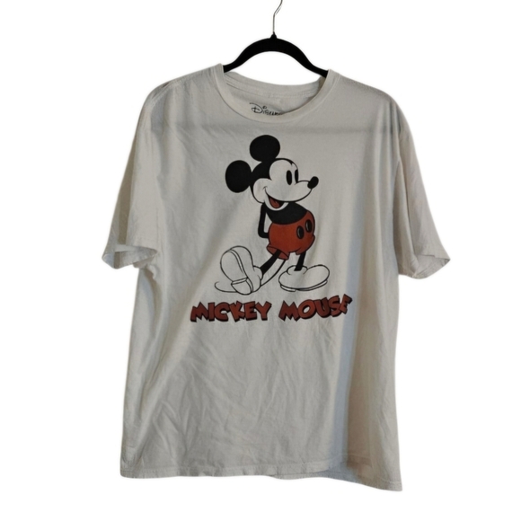 Disney Other - Disney White Mickey Mouse Men's T-Shirt w/Graphics on Front & Back size XL